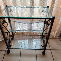 Carrello porta TV in ferro battuto 