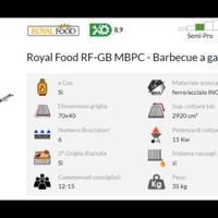 Barbecue a gas - 6+1 - Royal Food RF-GB SS-Plus