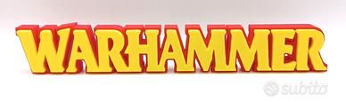 Logo Warhammer 25 CM Boardgames War Games Deco 3D
