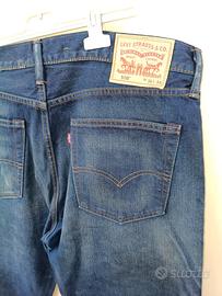Jeans Levi's 502 Uomo W36 L34 Originali Blu Denim