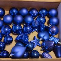 Palle, decori albero blu 39 pezzi