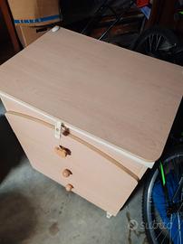 fasciatoio legno con vasca per bagnetto