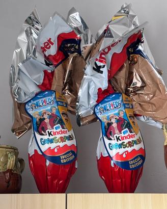 N. 2 uovo di pasqua Kinder One piece Funko Pop