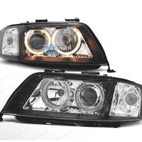 FARI AUDI A6 99-01 XENON OCCHI ANGEL LED FONDO NER