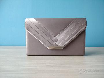 Borsa clutch colore tortora