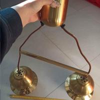 Lampadario doppio ottone