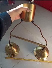 Lampadario doppio ottone