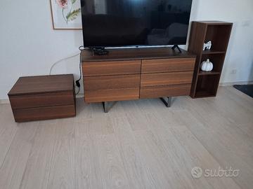 Comò + comodino + scaffale Calligaris