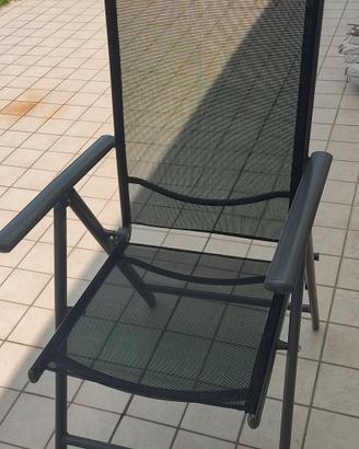 sedia reclinabile in alluminio 