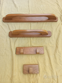 Porta asciugamani e appendi abiti legno massello