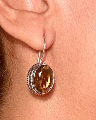 Orecchini S925 e Imperial Topaz