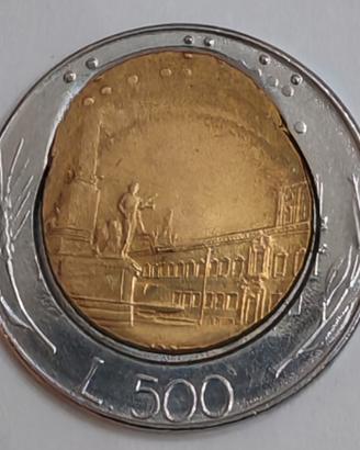 500 lire bimetallica errore conio Rarità 