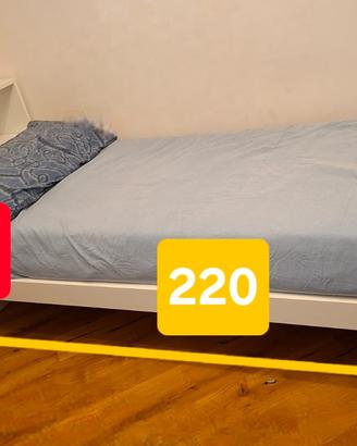 Letto singolo mobiliere con testata contenitore