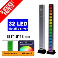 BARRA LUMINOSA RITMICA 32 LED USB RGB MUSIC SOUND