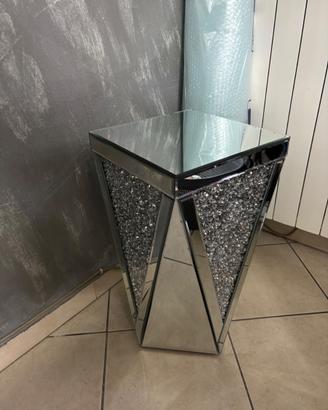 Tavolo Basso Specchiato Brillantinato