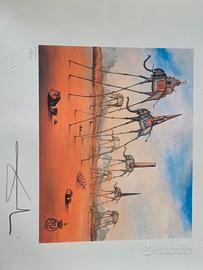 Salvador Dalì seligrafia firma a matita  originale