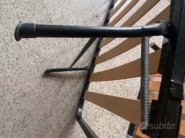 rete singola 80X190 doghe legno piedi a molle