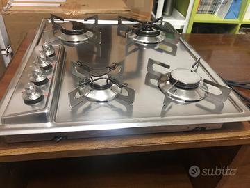 Piano cottura a gas Alpes 4 fuochi inox 59 cm – pe