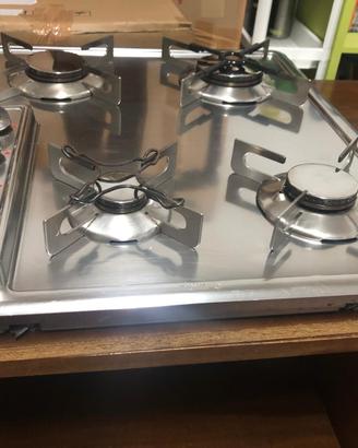 Piano cottura a gas Alpes 4 fuochi inox 59 cm – pe