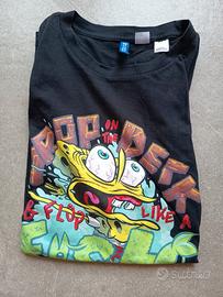 Maglietta SpongeBob H&M Divided nera Taglia M