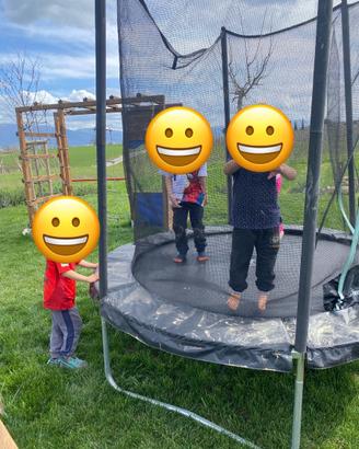 Trampolino elastico 240 con rete