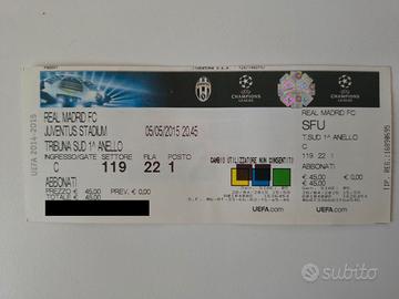 Biglietto Juventus Real Madrid 2015 Champion's