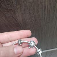 charm pandora tartaruga e chiocciola 