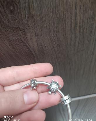 charm pandora tartaruga e chiocciola 