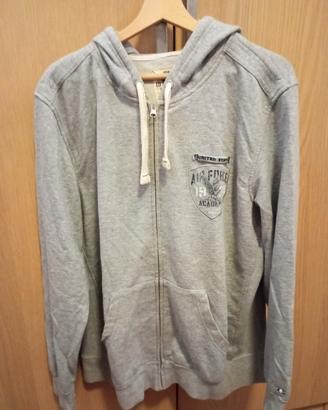 felpa Champion grigia con cappuccio e zip. Tg XXL