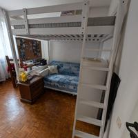 letto soppalco ikea bianco in legno Lido Venezia 