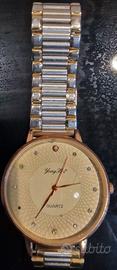 OROLOGIO YONG LIN IN COLOR ARGENTO CON BRILLANTINI