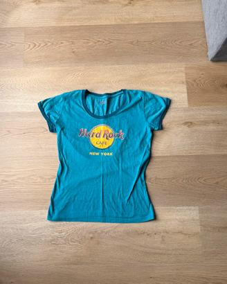 hard rock new york maglia ciano M