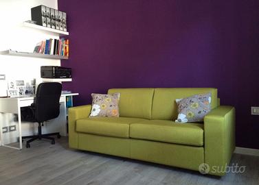 Divano letto, materasso una piazza e mezza