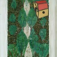 Mosaici Casa con tetto Rosso della Toscana