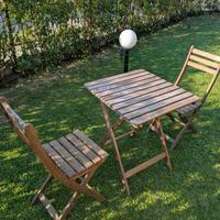 IKEA ASKHOLMEN tavolo+2 sedie pieghevoli giardino
