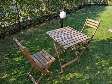 IKEA ASKHOLMEN tavolo+2 sedie pieghevoli giardino