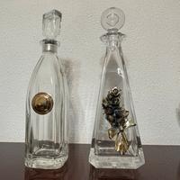 Coppia di bottiglie in Cristallo- vintage anni 90