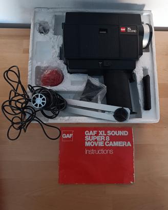 Videocamera Super 8 Vintage GAF XL con microfono 