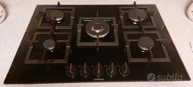 Piano cottura a gas 75 cm Vetro temperato