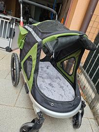PawHut rimorchio bici e passeggino per cani 2 in 1