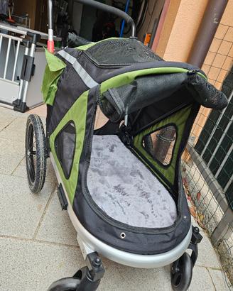 PawHut rimorchio bici e passeggino per cani 2 in 1