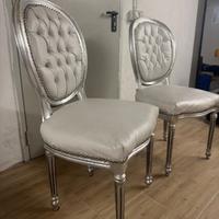 2 SEDIE in coppia stile BAROCCO Bianche