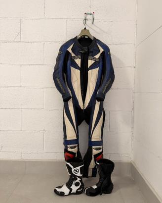 Tuta moto + Stivale + paraschiena