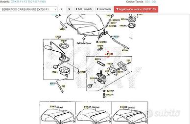Rubinetto carburante Kawasaki GPX 750 510231133