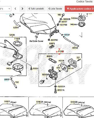 Rubinetto carburante Kawasaki GPX 750 510231133