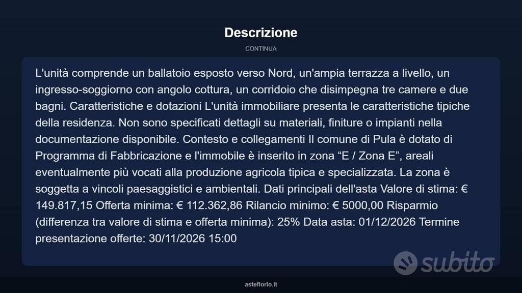 Appartamento – Pula, Foxi 'e Sali - Vista 5