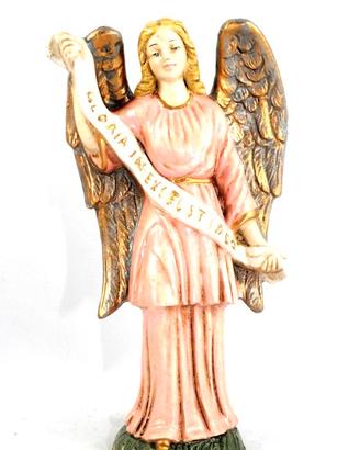 Statua Angelo Gloria Presepe Cartapesta 20 cm