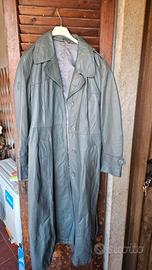 Trench lungo Donna in Vera Pelle Grigio Antracite