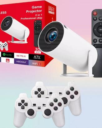 Proiettore Gaming Retro Android 11 HD 4K portatile