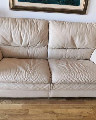 Divani pelle beige
